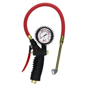 Pro Analog Tire Inflator/Pressure Pistol Grip Gauge, Classic Dual Head Chuck, 15″ Hose - view 2