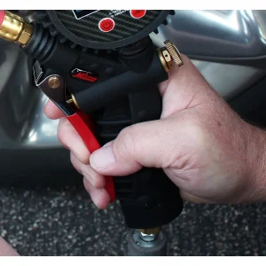 Pro Analog Tire Inflator/Pressure Pistol Grip Gauge, Classic Dual Head Chuck, 15″ Hose - view 4