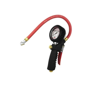 Pro Analog Tire Inflator/Pressure Pistol Grip Gauge, Ball Foot Chuck, 15″ Hose, 160PSI