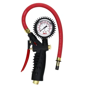 Pro Analog Tire Inflator/Pressure Pistol Grip Gauge, Straight Foot Chuck, 15″ Hose - view 2