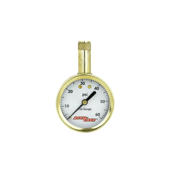 ACCU-GAGE® by Milton® Dial Tire Pressure Gauge with Straight Air Chuck – ANSI Certified for Motorcycle/Car/Truck Tire...
