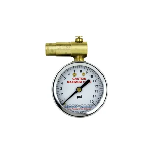 ACCU-GAGE® by Milton® Presta Valve Bike Tire Pressure Gauge with Bleeder Valve, for 0-15 PSI – ANSI Certified