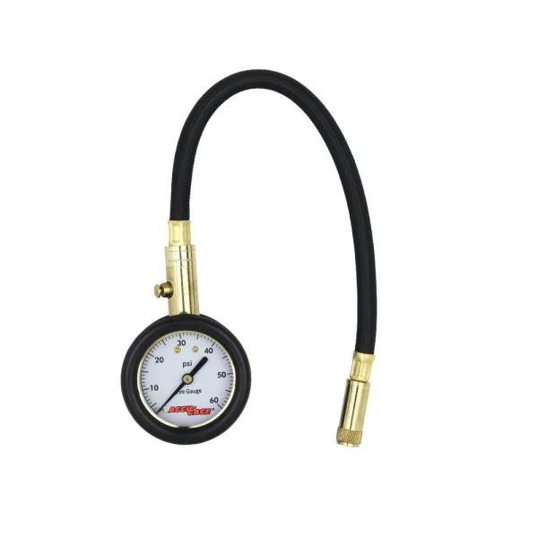ACCU-GAGE® by Milton® Dial Tire Pressure Gauge w/ Straight Air Chuck and 11″ Braided Hose, ANSI Certified for Car/Tru...