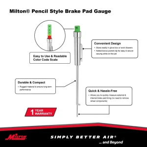 Pencil-Style Brake Pad Gauge, Easy to Read Color Coded, 0 to 20mm - view 4