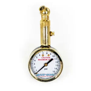ACCU-GAGE® by Milton® S15XA Swivel Angle Chuck Dial Tire Pressure Gauge with Bleed Valve, 3-15 PSI