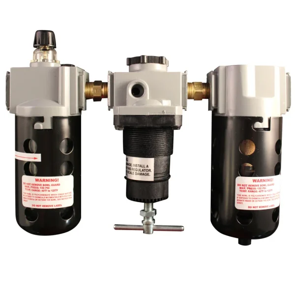 3/8″ NPT Deluxe Polycarbonate FRL Trio