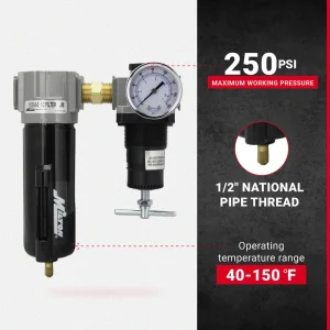 1/2″ NPT Deluxe Metal FR Duo Air Filter Regulator - view 4