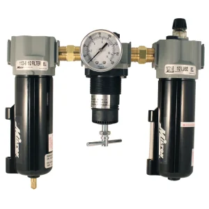 1/2″ NPT Deluxe Polycarbonate FRL Trio