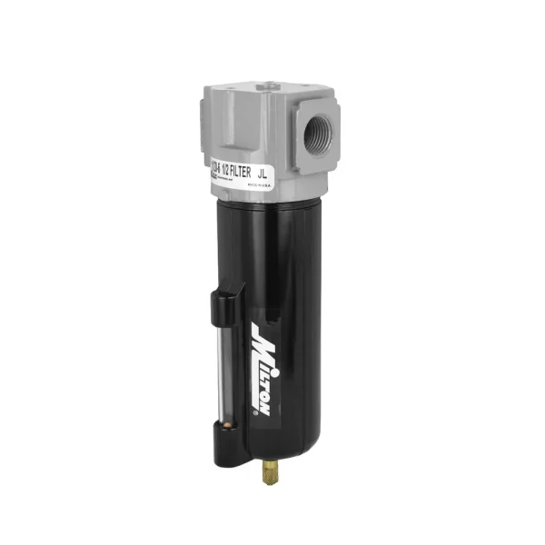 1/2″ NPT Micro Filter with Metal Bowl, Site Glass and Overnight Drain, 9 oz.