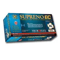 MICROFLEX MFXSEC375L Supreno EC Powder-Free Extended Cuff Nitrile Examination Gloves, Blue, Large