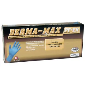 SAS SAFETY SAS6609-40 Derma-Max Powder-Free Nitrile Disposable Gloves, XL
