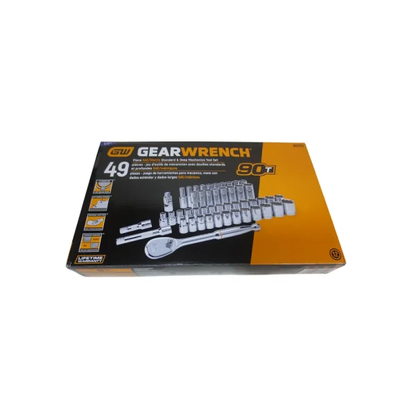 Gearwrench 80701 49 piece 1/2″ Drive 12 point Socket Set