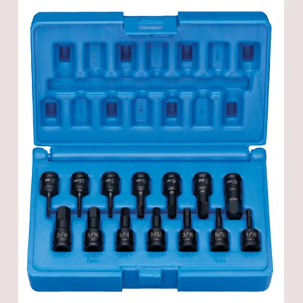 Grey Pneumatic 1/4″ Drive 14 Pc. Impact Hex Driver Set (9298HC)