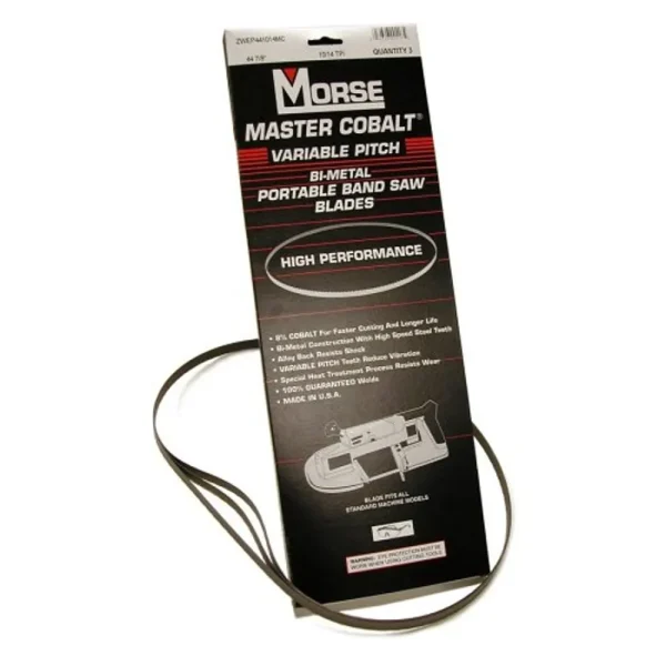 M.K. Morse ZWEP441418MC Master Cobalt Portable Band Saw, Bi-metal TPI 14/18, 3PK