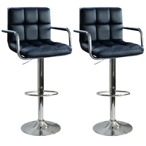 AmeriHome BSARMSET Modern Padded Bar Stool – 2 Piece