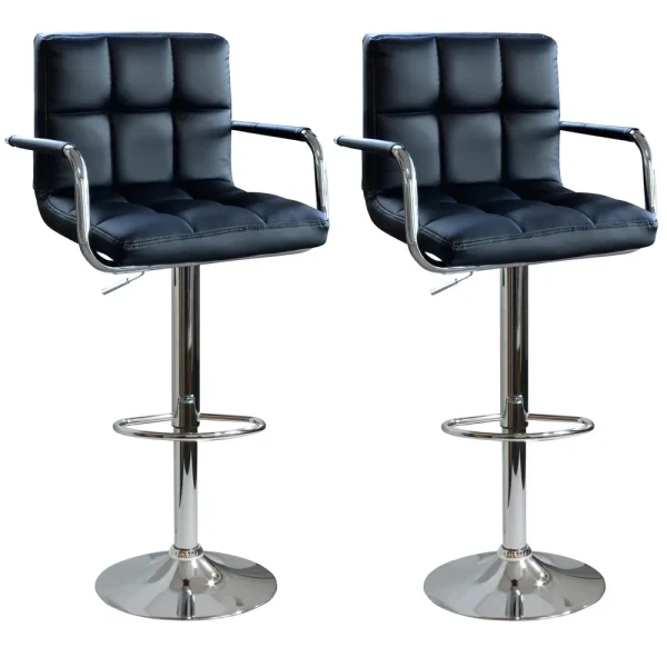 AmeriHome BSARMSET Modern Padded Bar Stool – 2 Piece