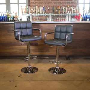 AmeriHome BSARMSET Modern Padded Bar Stool – 2 Piece - view 2