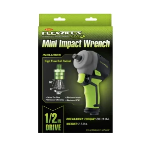 Flexzilla AT1475FZ Pro Mini Impact Wrench 1/2″ Drive, High Flow Ball Swivel Plug - view 4
