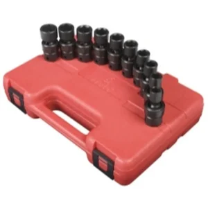 Sunex 10 Piece 3/8″ Drive Standard Metric Universal Impact Socket Set (3657)