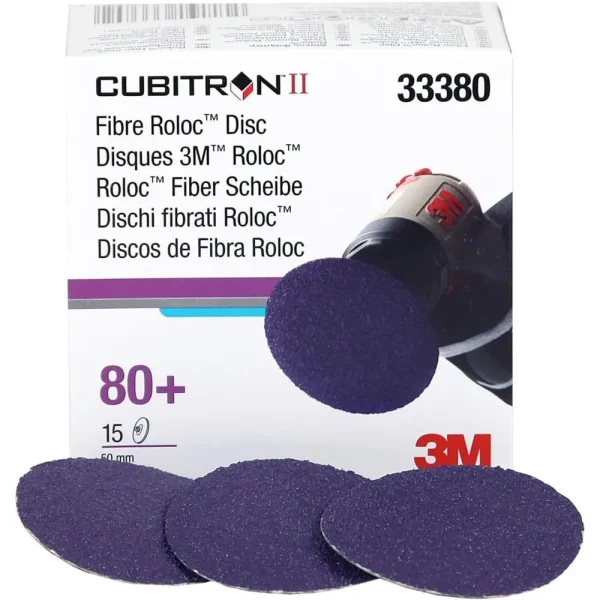 3M 2″ 80+Grit Cubitron II Roloc Fibre Disc 786C (33380)