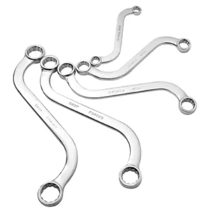 Sunex 5 Pc. Fully Polished Metric S-Style Double Box Wrench Set (9940M)