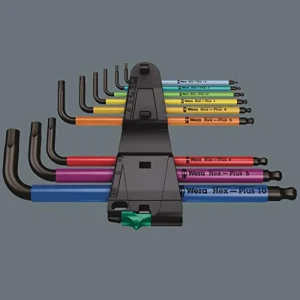 Wera 05073593001 950 Spkl/9 Sm N Multicolor L-Key Set, Metric, Blacklaser - view 3