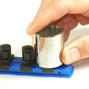 Ernst 8419 13 Socket Organizer with 11 Twist Lock Clips – Blue – 1/2 - view 3