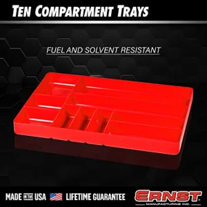Ernst 5019 11 x 16″ 10 Compartment Tool Organizer Tray – Orange - view 3