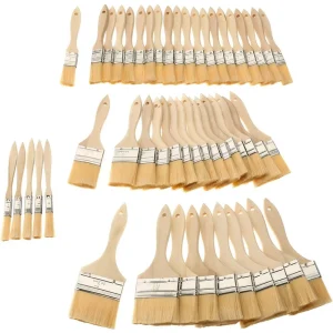 Shop Fox 50 Piece Synthetic Bristle Brush Set with Multiple Sizes (D2025)