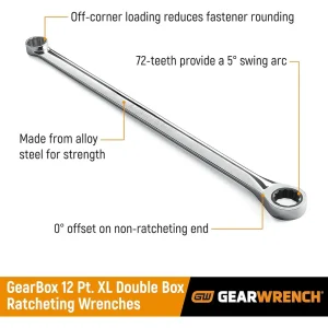 Gearwrench 85911 XL Gearbox Double Box Double Box Double Box Ratcheting Socketing Wrench - view 3