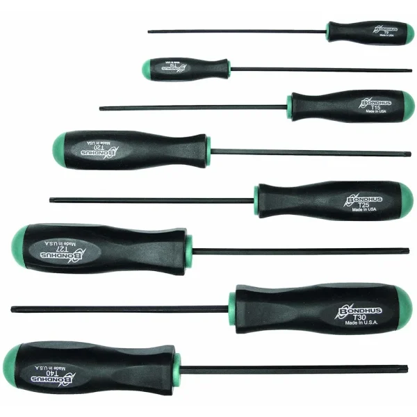 Bondhus 8-Piece T9-T40 Star Tip Screwdrivers Set (34534)