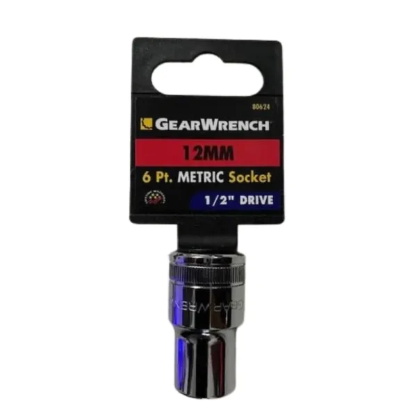 Gearwrench 80624 1/2″ Drive 6 Point Metric Socket 12mm