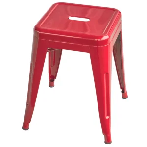 AmeriHome BS18REDSET Loft Red 18 Inch Metal Bar Stool – 4 Piece - view 3
