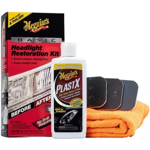 Meguiars G2960 Basic Headlight Restoration Kit Plastic Cleaner & Polish Kit