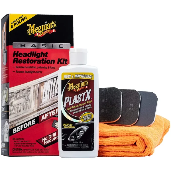 Meguiars G2960 Basic Headlight Restoration Kit Plastic Cleaner & Polish Kit