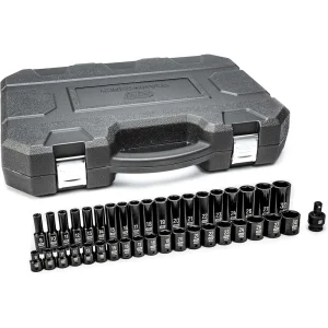 Gearwrench 84948N 39 Pc. 1/2″ Dr. 6 Point MetricStandard/Deep Impact Socket Set
