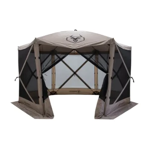 Gazelle G6 Pop-Up Portable 6-Sided Gazebo Screen Tent, Desert Sand (GAZEGG601DS)