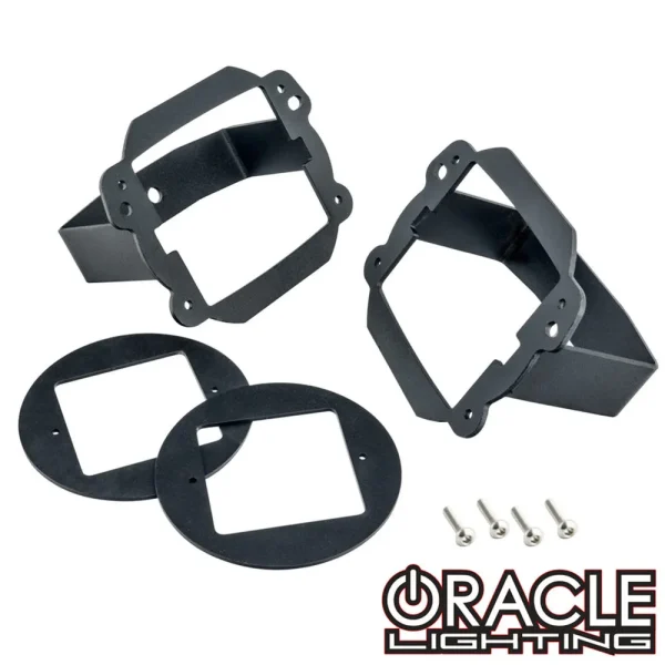 Oracle Lighting 2007-2017 Jeep Wrangler JK Fog Light to Cube Light Conversion Brackets w/ Bezel (2179-504)