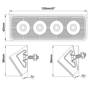 Oracle Lighting 5″ 24W Angled LED Scene Light Flush Mount Bar (2916-001) - view 3