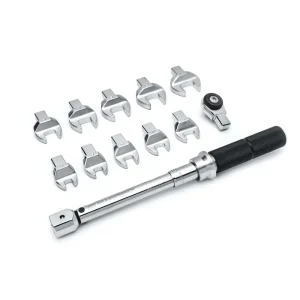 GearWrench 89451 12 Pc. 1/4″ Drive Metric Open End Interchangeable Torque Wrench Set