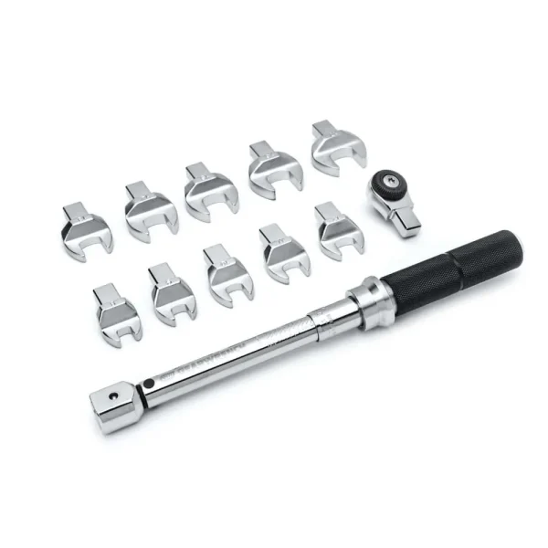 GearWrench 89451 12 Pc. 1/4″ Drive Metric Open End Interchangeable Torque Wrench Set