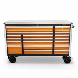 GearWrench 83249 72″ 18 Drawer Rolling Tool Cabinet with Stainless Steel Worktop