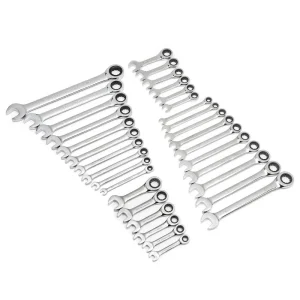 GearWrench 39327 SAE/Metric 72-Tooth Combination Ratcheting Wrench Tool Set (32-Piece) - view 2