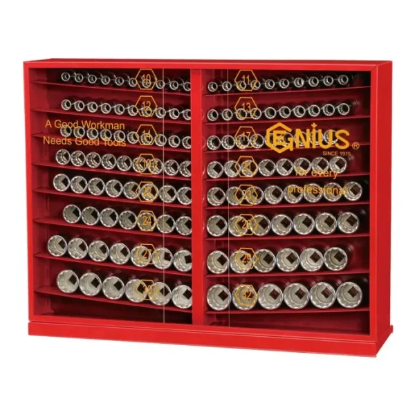 131 Piece 1/2″ Dr. Metric Deep Hand Socket Display (12 pt.)