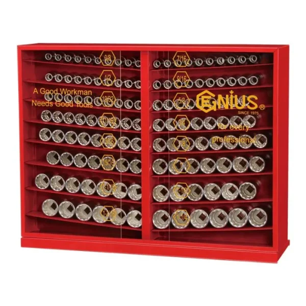 133 Piece 1/2″ Dr. SAE Deep Hand Socket Display (12 pt.)