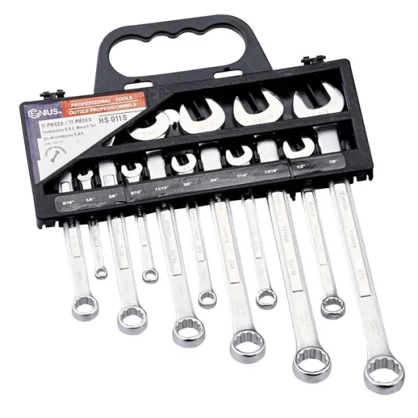 Genius Tools 11 Piece SAE Combination Wrench (Matte Finish) – HS-011S2