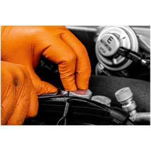 SAS Medium Orange Nitrile Gloves – 66472 - view 3