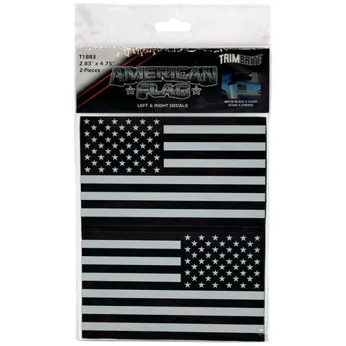 Trimbrite American Flag Set Matte Black – T1883