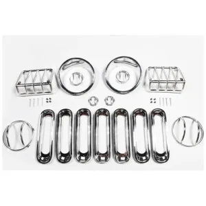 Rugged Ridge Euro Chrome Headlight Guard – 12496.11