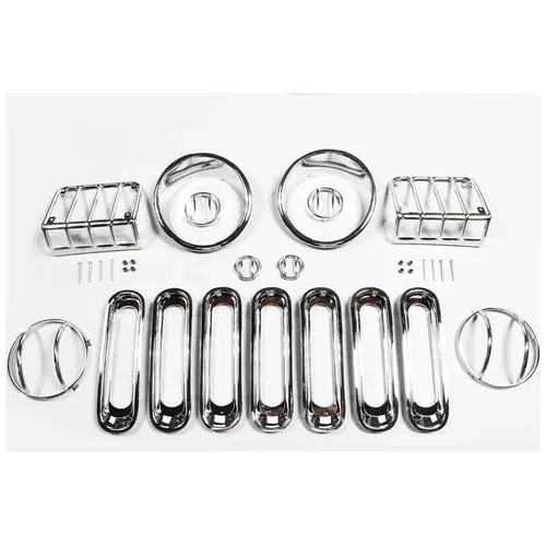 Rugged Ridge Euro Chrome Headlight Guard – 12496.11